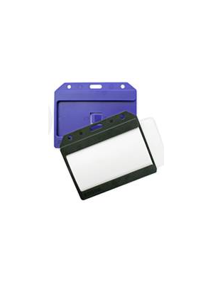 CARDHOLDER SOLID OPEN DOUBLE-HORIZONTAL/TRANSPARENT