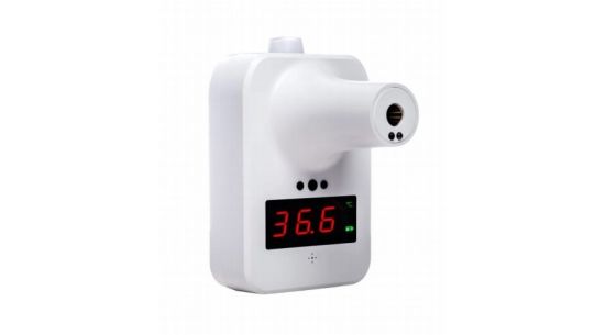 Wallmount thermometer hands free operation