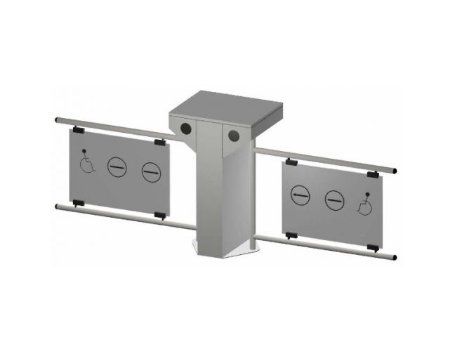 TURNSTYLE SWING GATES OZAK 505-E/D Cr.-DOUBLE STAINLESS STEEL